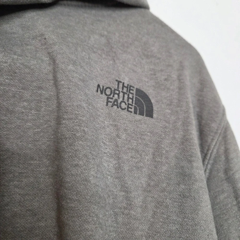 The North Face Mens Gray Grizzly Bear Logo Graphic Pullover Hoodie XL